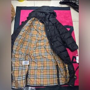 Checkered Lining Puffer Jacket